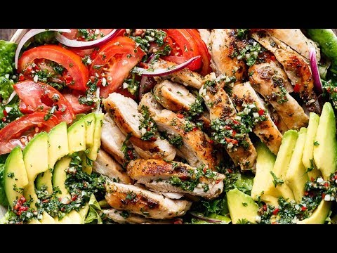 Satisfying Grilled Chimichurri Chicken Avocado Salad: Your Full Flavor Meal